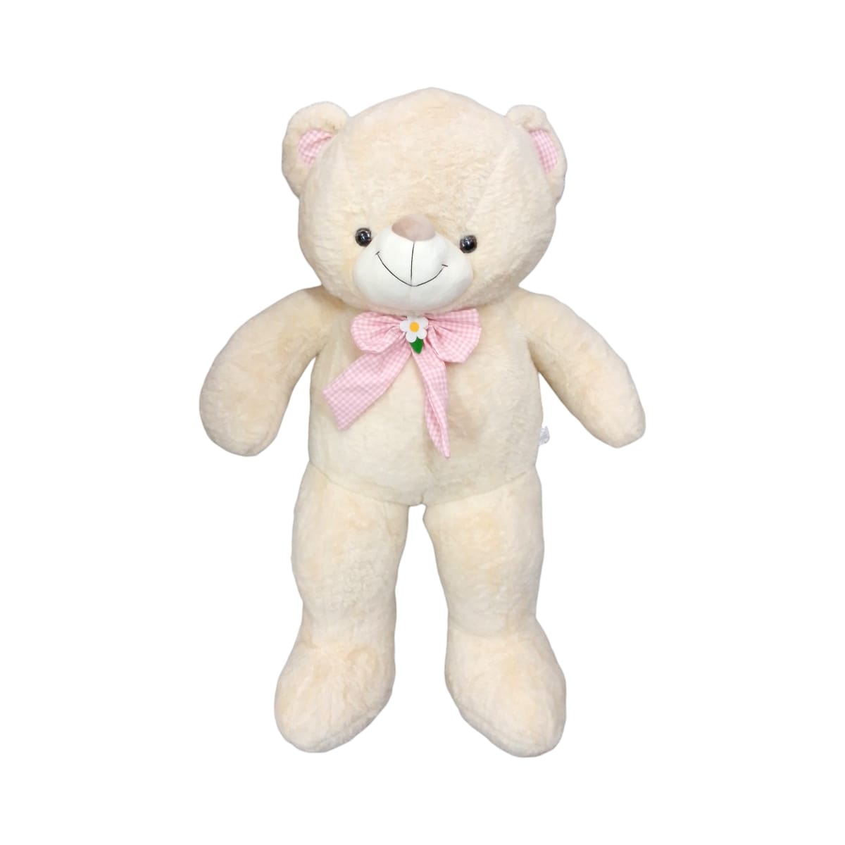 Fp2729|108. Oso Moño Cuadros Flor BEIGE 85cm