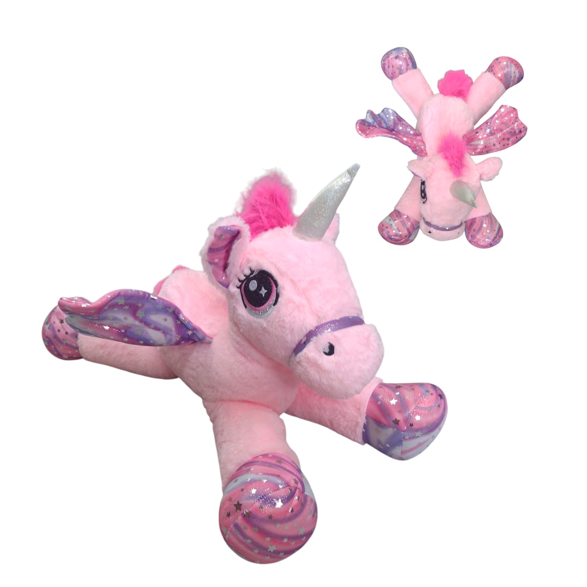 62343A|77.2 Unicornio Acostado Grande 70cm ROSA