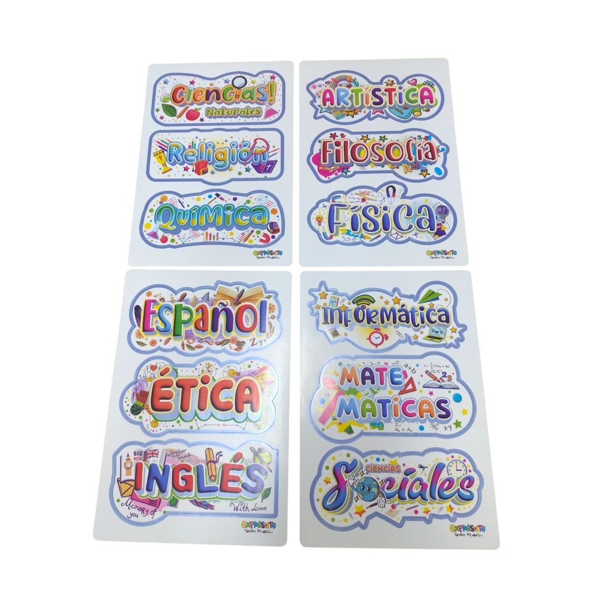 2601|3.8 Stickers Marca Materia NIÑO