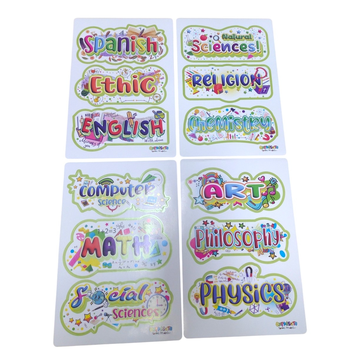 2601|3.8 Stickers Marca Materia INGLES