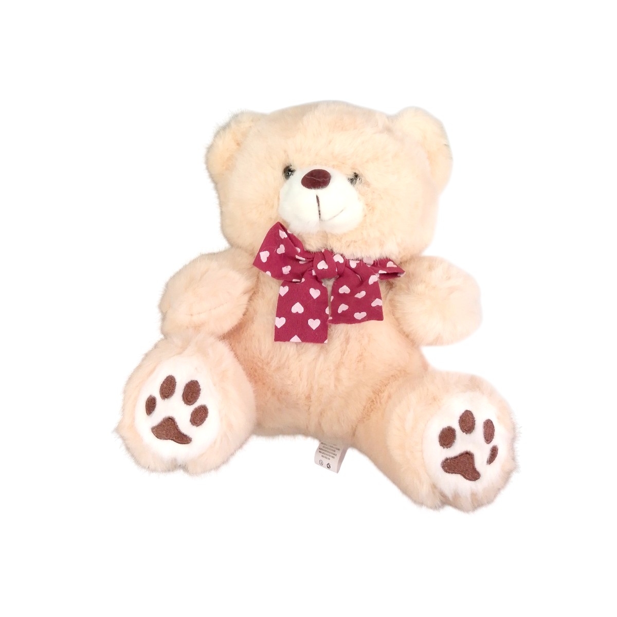 AP3-7205|20.5 Oso Moño Corazones 25cm BEIGE
