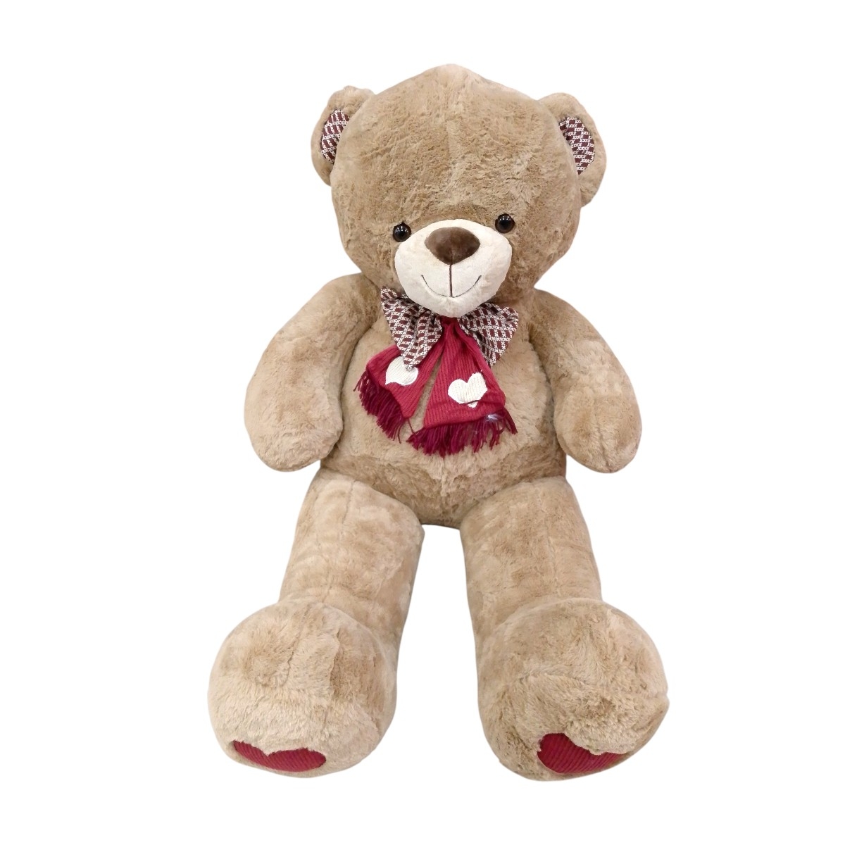 7092-8| Oso Patas Moño 80cm BEIGE
