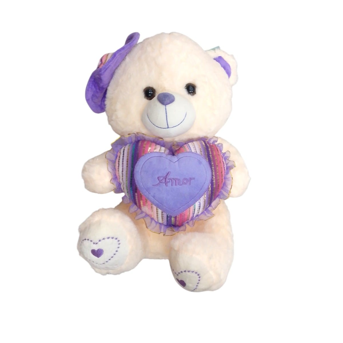 7302-2|42.5 Oso Con Sombrero Y Corazon 40cm MORA