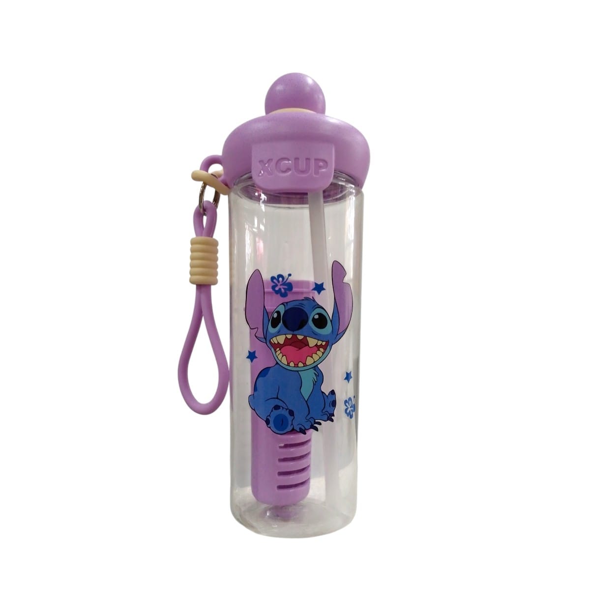 JH-5083|24.5 Botilo Stitch Transparente 750ml  MORADO