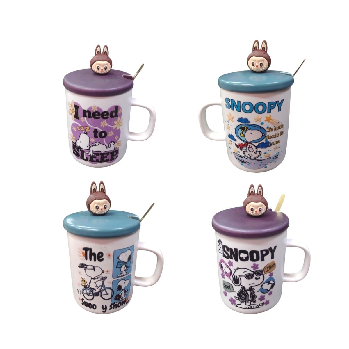 MH-1603|20.4 Pocillo Con Tapa SNOOPY