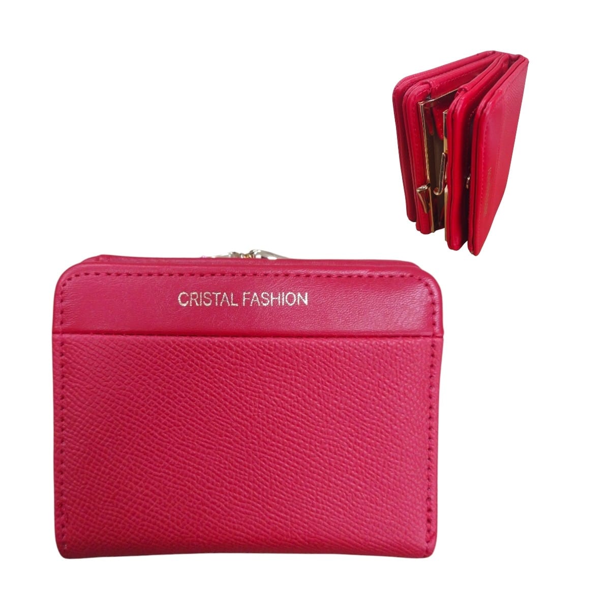 0801-4|24.5 Billetera Broche 11*7 ROJO
