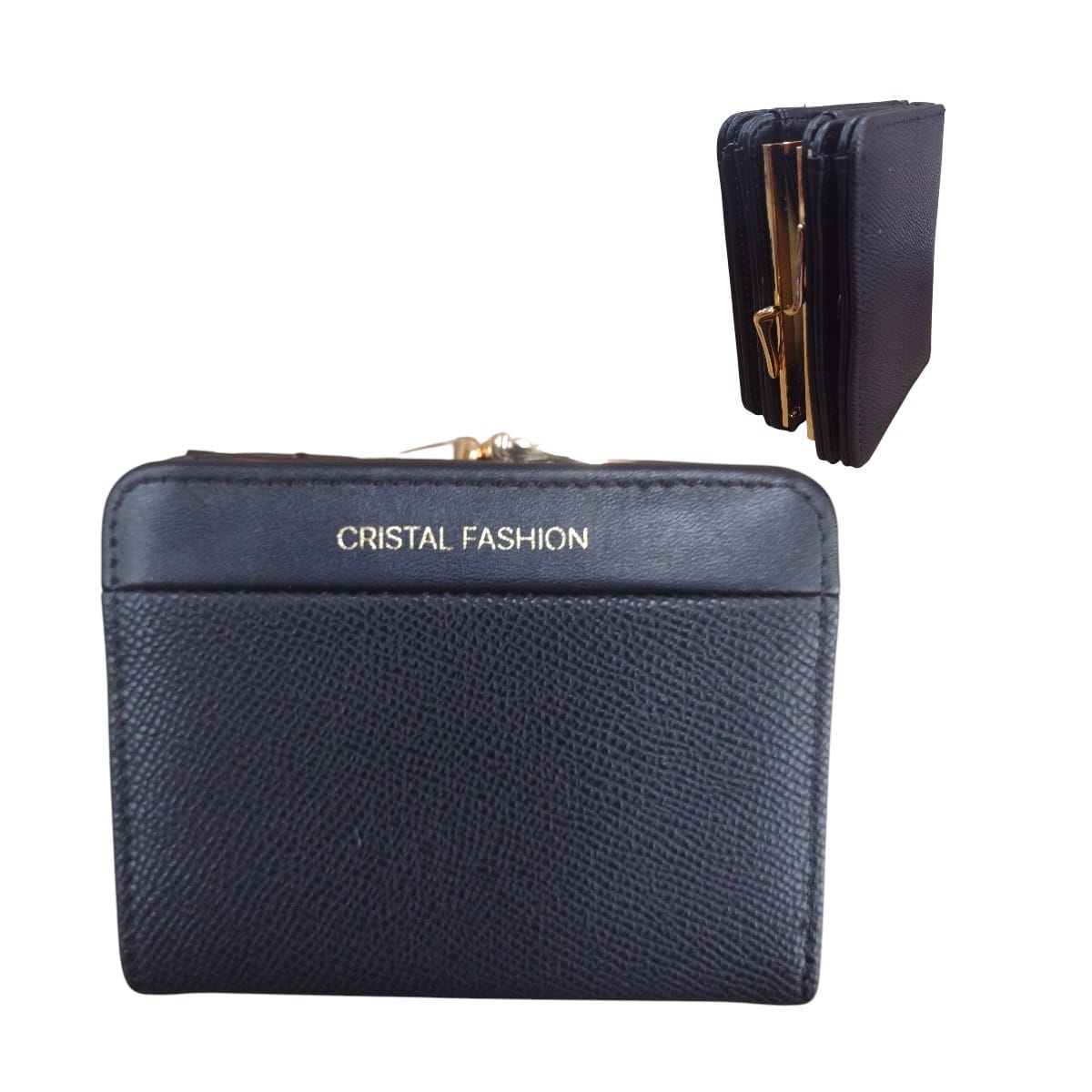 0801-4|24.5 Billetera Broche 11*7 NEGRO