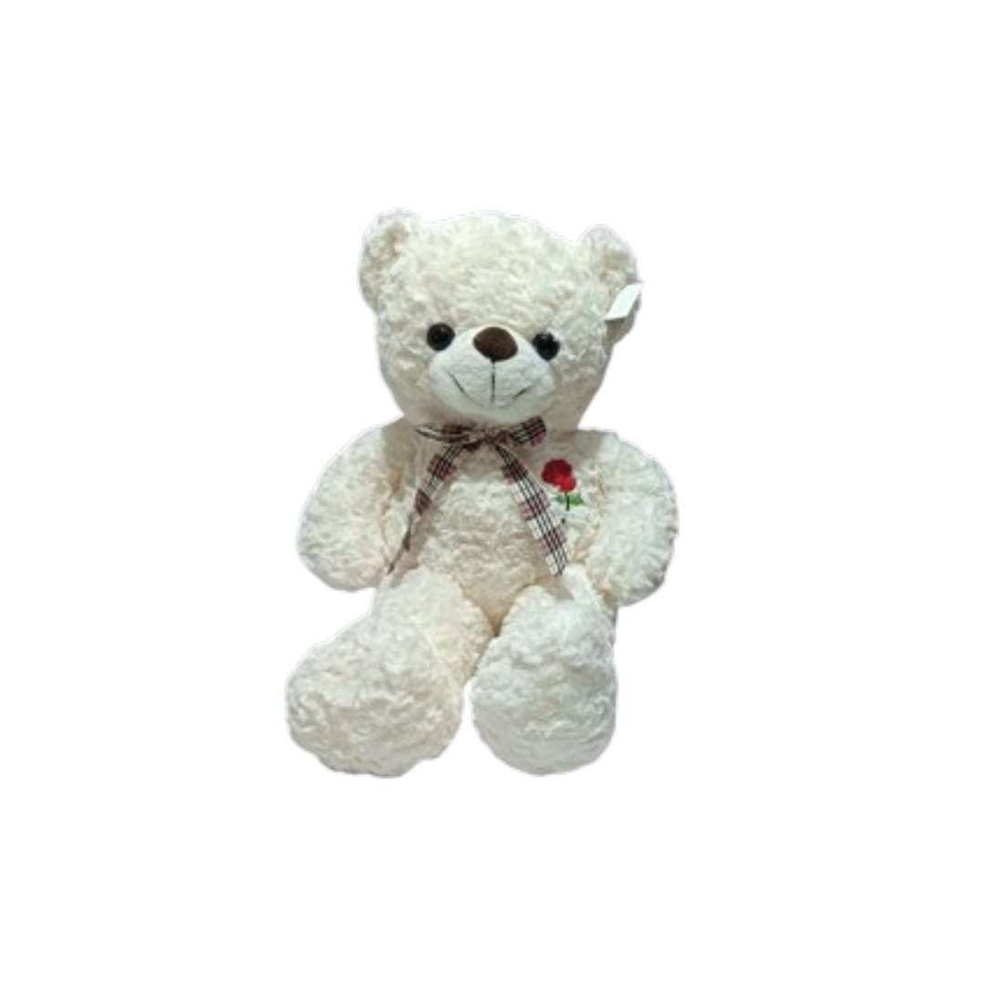 P104-53|41.2 Peluche Oso Flor 40cm BLANCO
