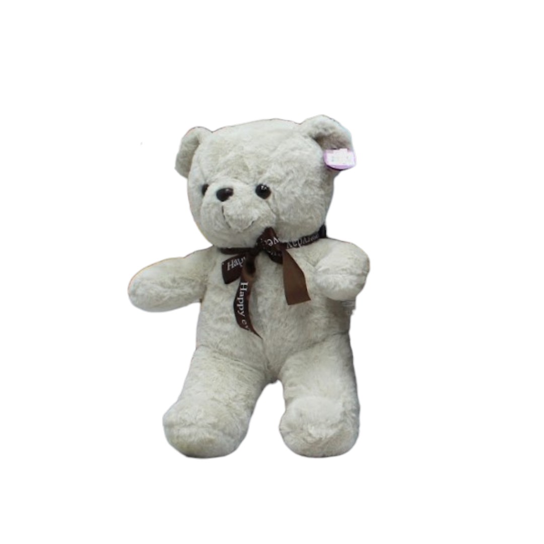 FP3107|33.5 Oso Tradicional Moño 40cm GRIS