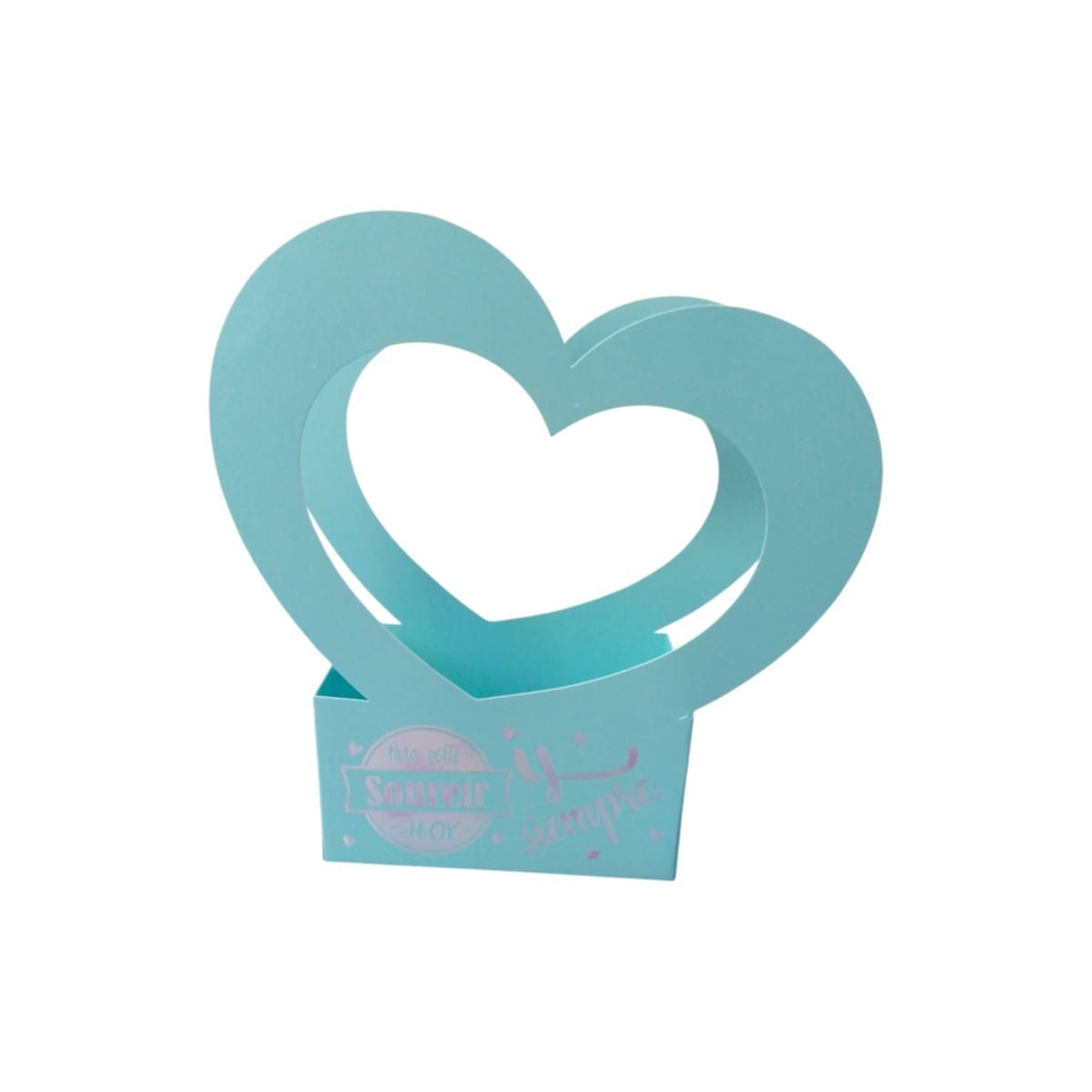 832|5.35 Ancheta Corazon Estamp Pastel 30CM*18CM VERDE JADE