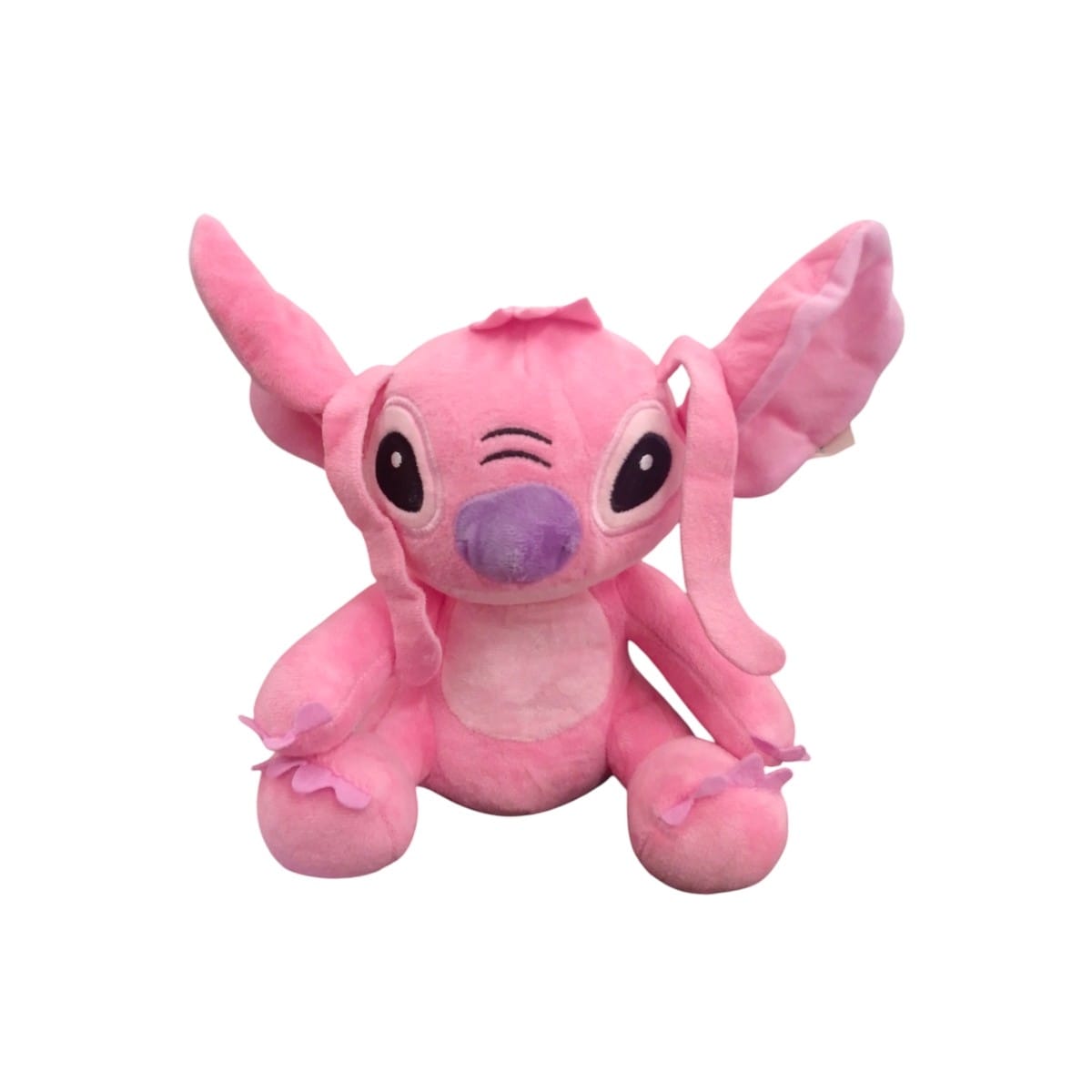 TJ026|15.5 Stitch y Angela Sentados 25cm ROSA