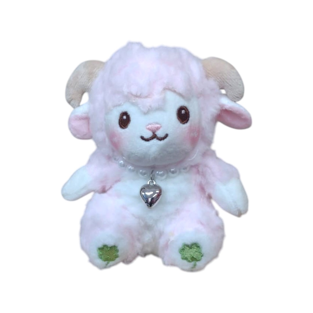 662-2| 10-9 Llavero Oveja Collar Perlado 13cm ROSADO