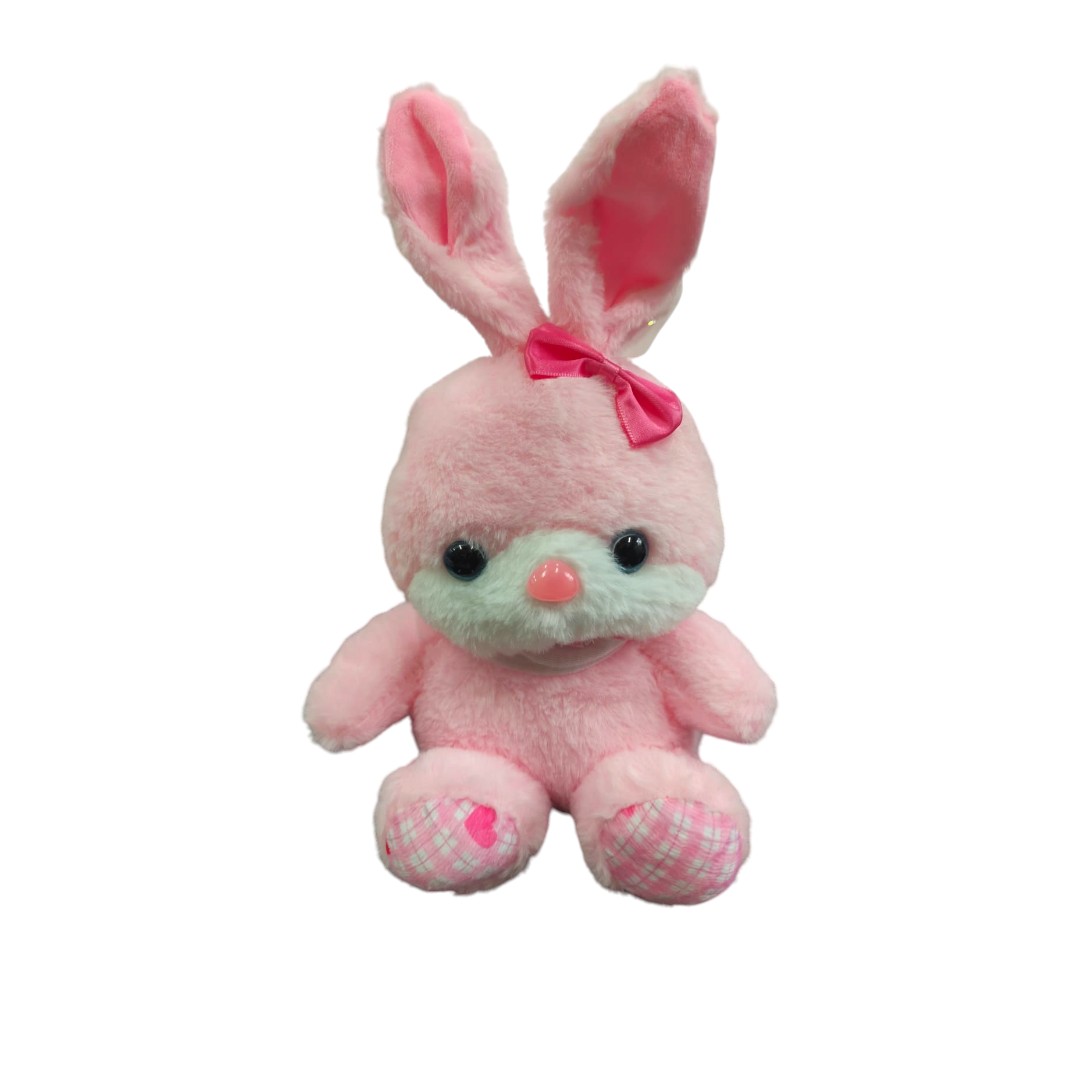 tj109|14.2 Conejo Babero cuadros 20cm ROSA