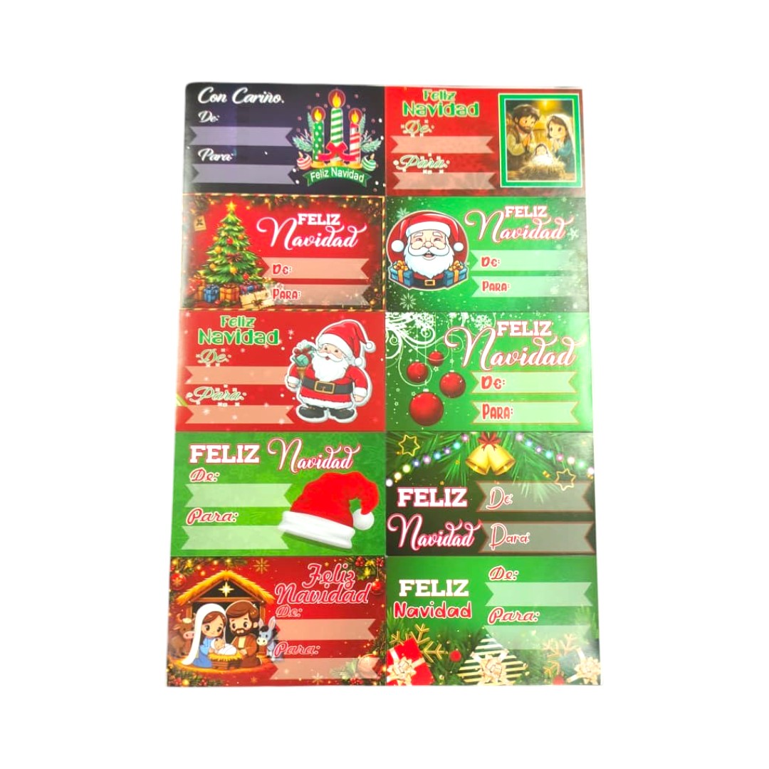 7056|1.2 Navidad Tarjeta Adhesiva pq *20
