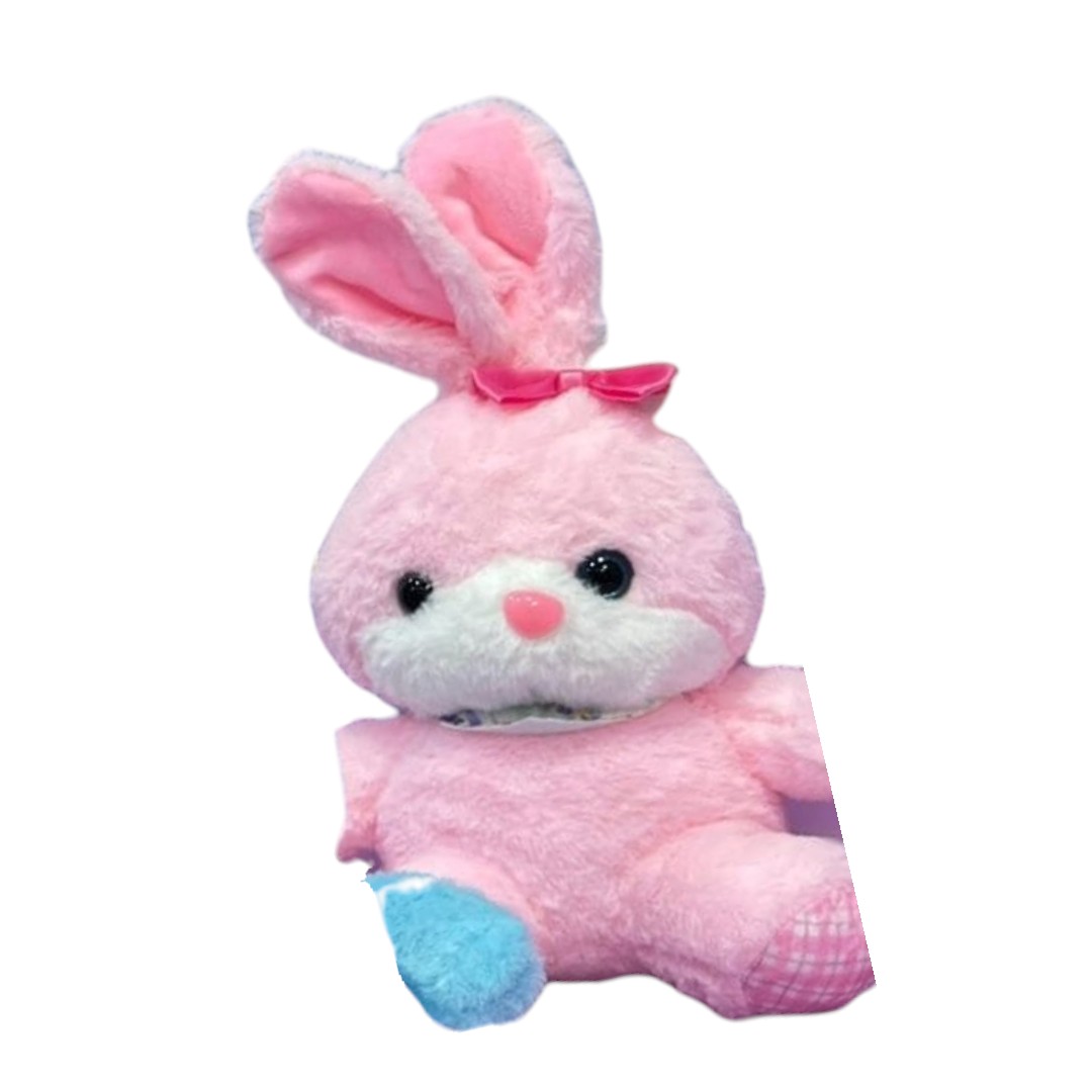 tj109|14.2 Conejo Babero cuadros 20cm ROSA